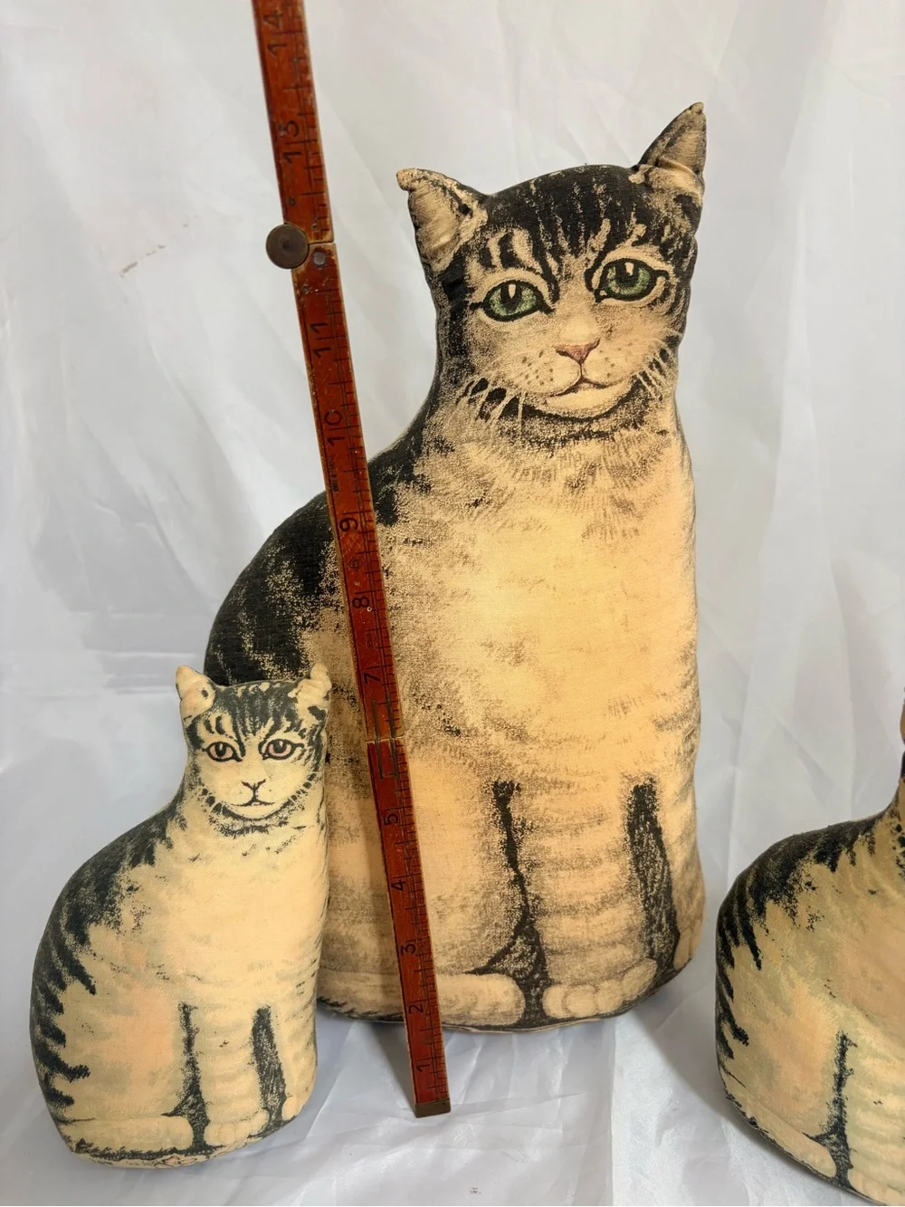 Handmade Cat Print Decorative Pillow - vintage Style